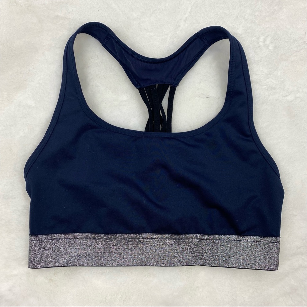 Victoria Secret Sport Blue Glittery Sports Bra